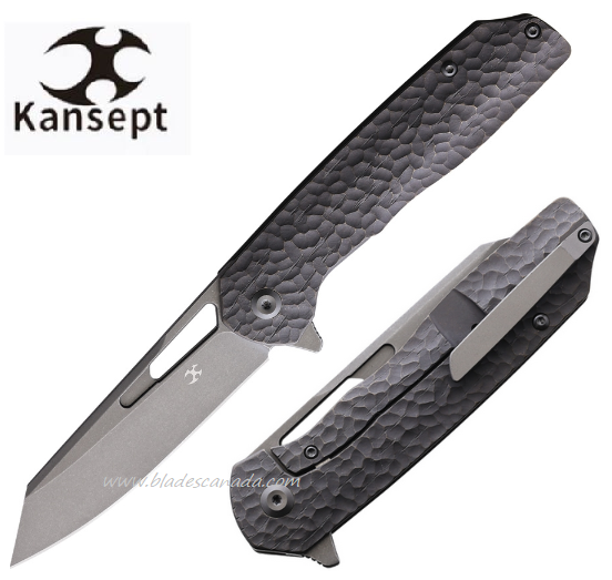 Kansept Shard Flipper Framelock Knife, CPM S35VN, Titanium Circle Woodgrain, K1006-Circle - Click Image to Close